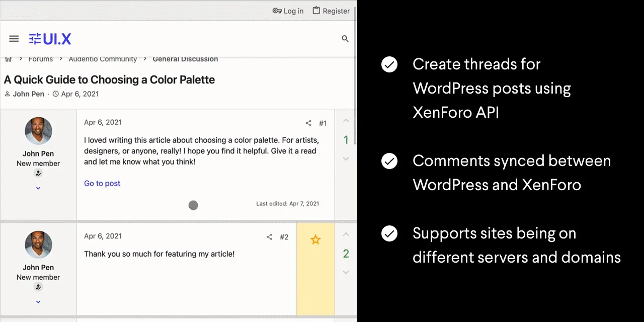 [5318.cm] Article and Forum Connect: XenForo and wordpress