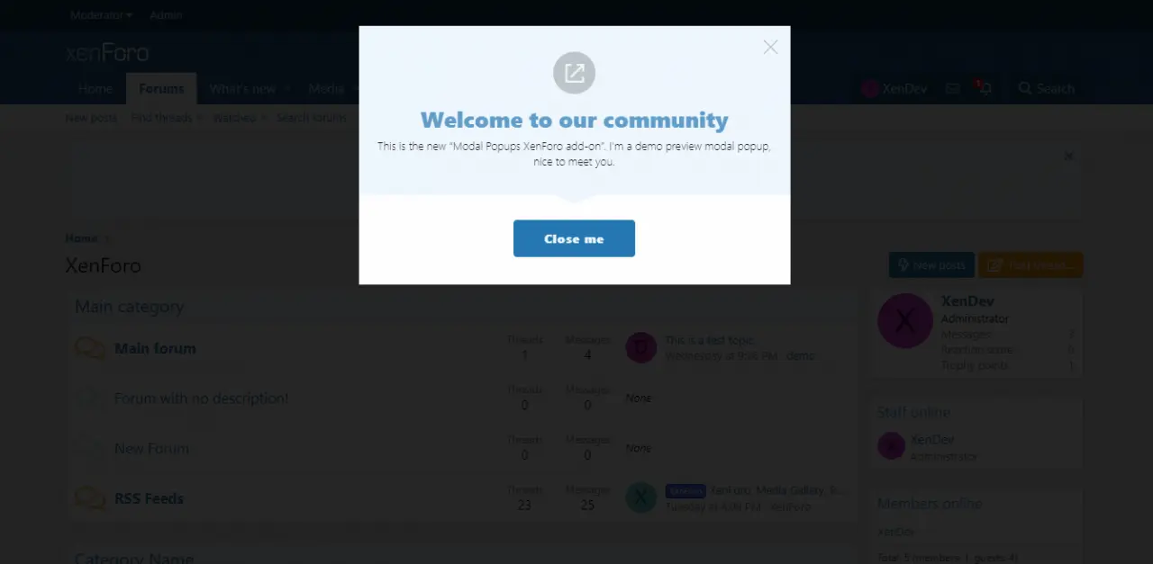 [5318.cm] [XTR] Modal Popups