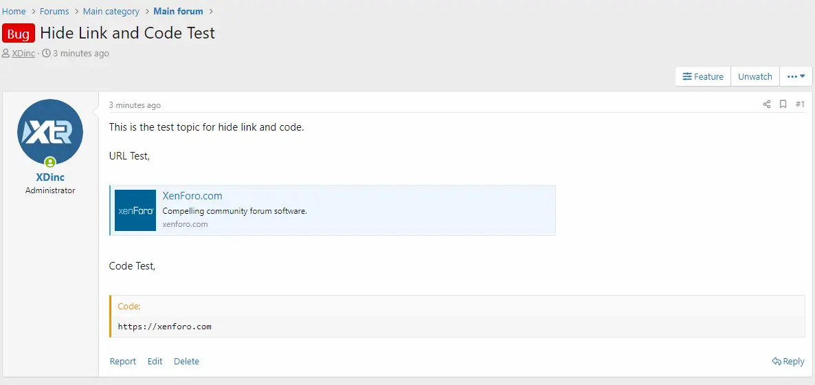 [5318.cm] [XTR] Hide Links and Codes