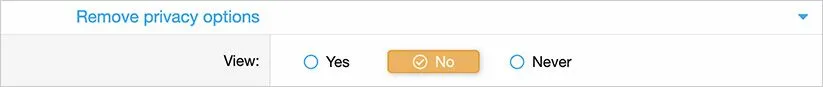 [5318.cm] Andy Remove privacy options
