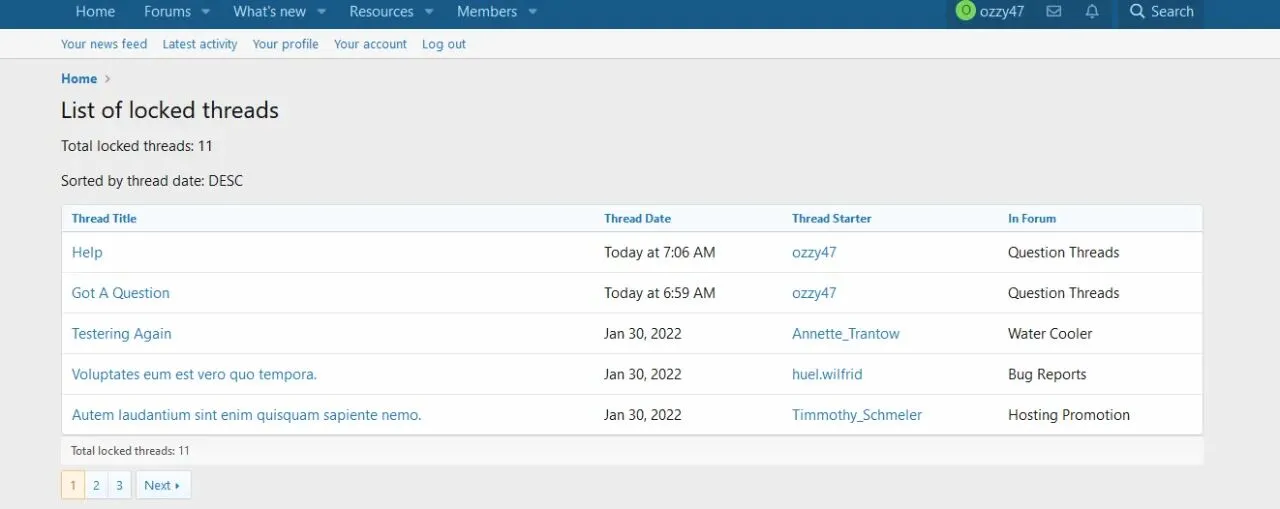 [5318.cm] [OzzModz] List Locked Threads