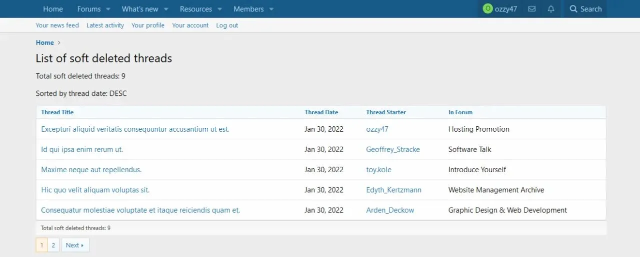 [5318.cm] [OzzModz] List Soft Deleted Threads