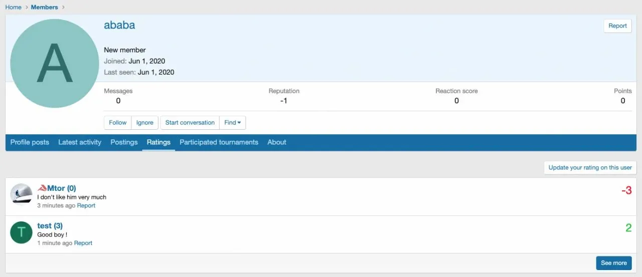 [5318.cm] [XFA] Users Ratings/Reputations System