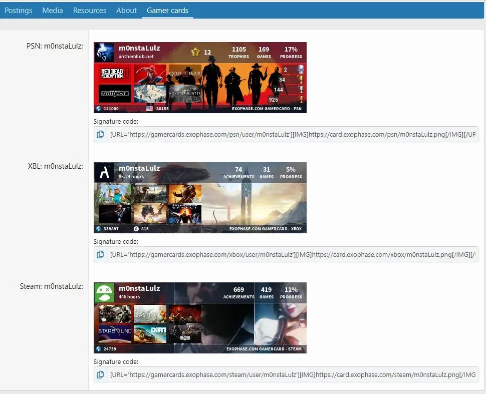 [5318.cm] [OzzModz] Gamer Profiles