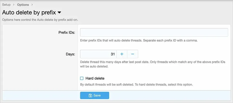 [5318.cm] Andy Auto delete by prefix