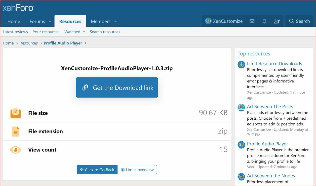 [5318.cm] [XenCustomize] Limit Resource Downloads