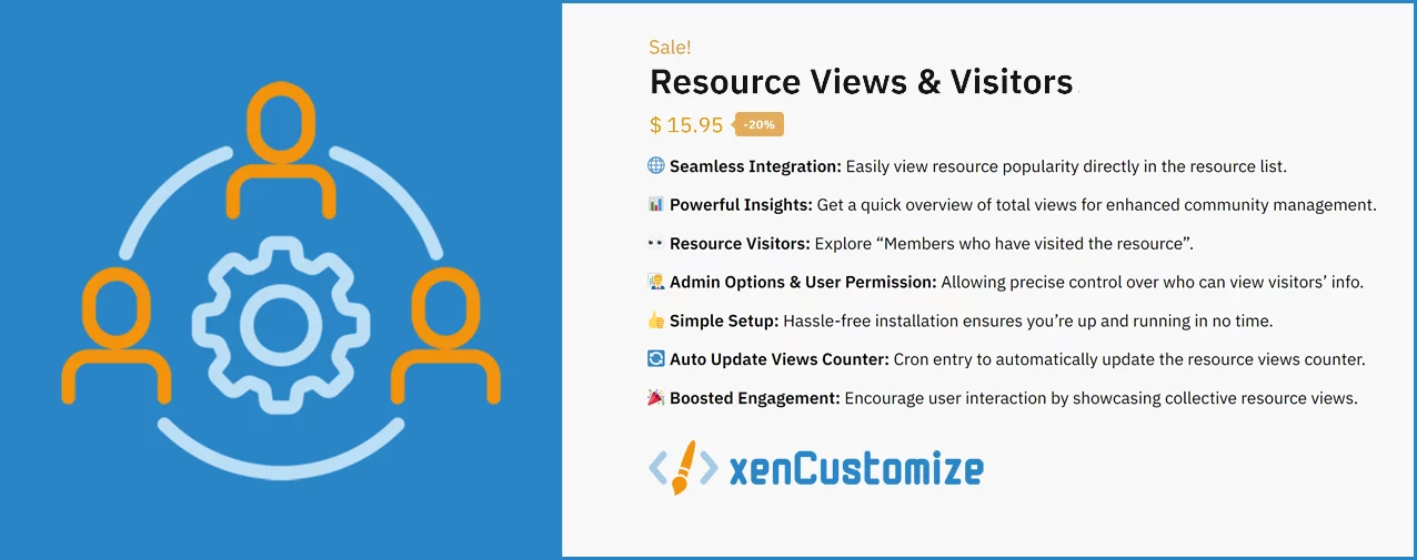 [5318.cm] [XenCustomize] Resource Views & Visitors