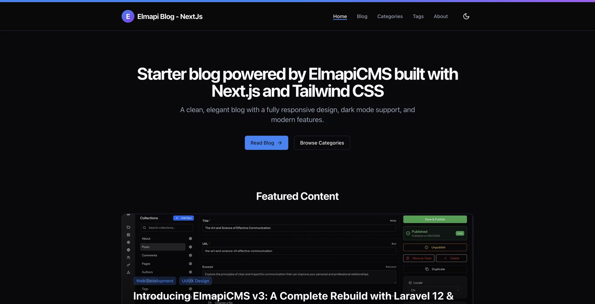 [5318.cm] ElmapiCMS - Headless CMS for building Content API