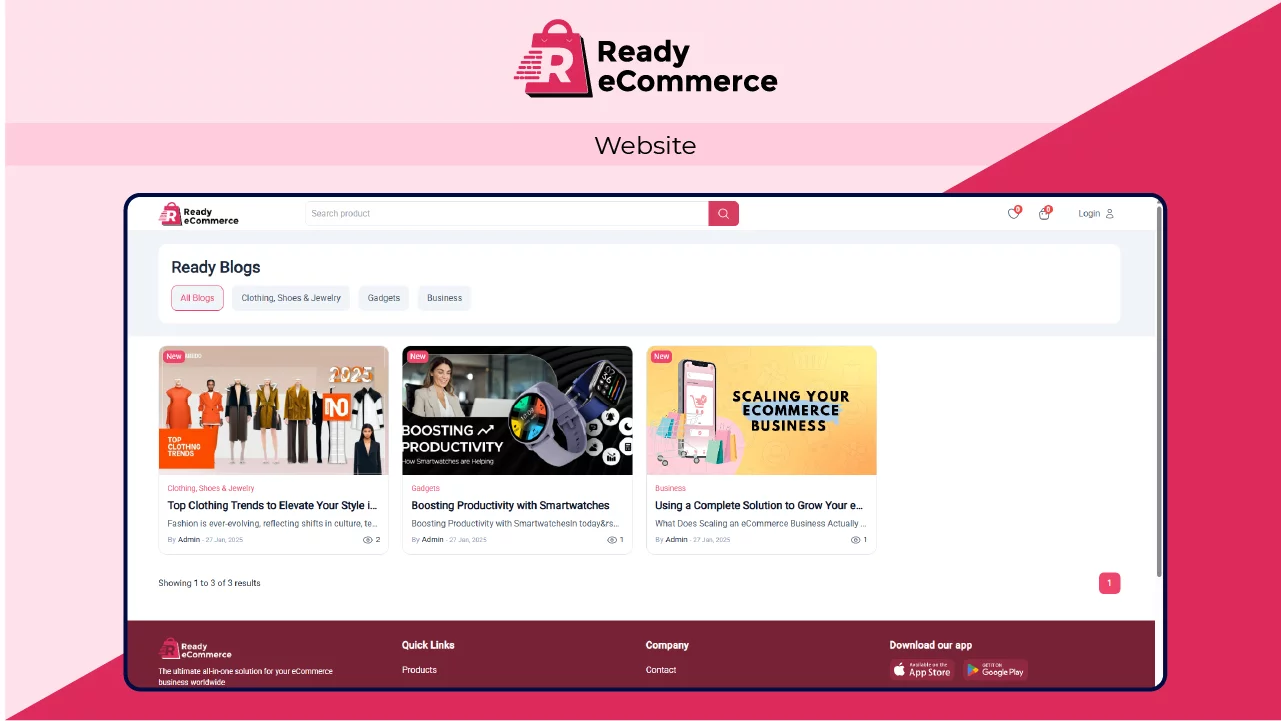 [5318.cm] Ready eCommerce - Complete Multi Vendor eCommerce Mobile App, Customer Website with Store POS