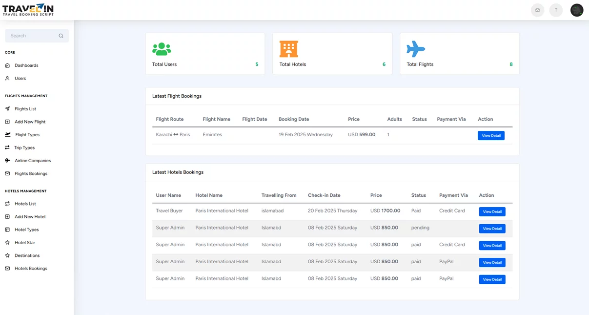 [5318.cm] Travelin - Hotel & Air Tickets Booking Laravel Script