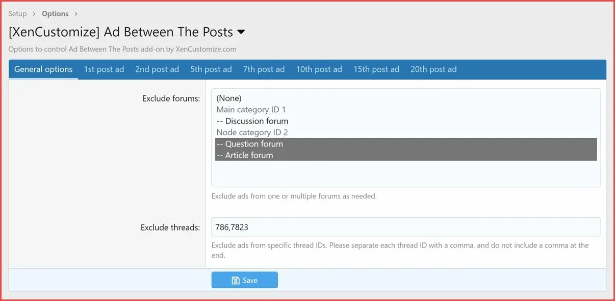 [5318.cm] [XenCustomize] Ad Between The Posts
