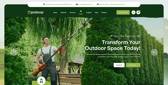 [5318.cm] Landscop - Landscaping & Gardening WordPress Theme