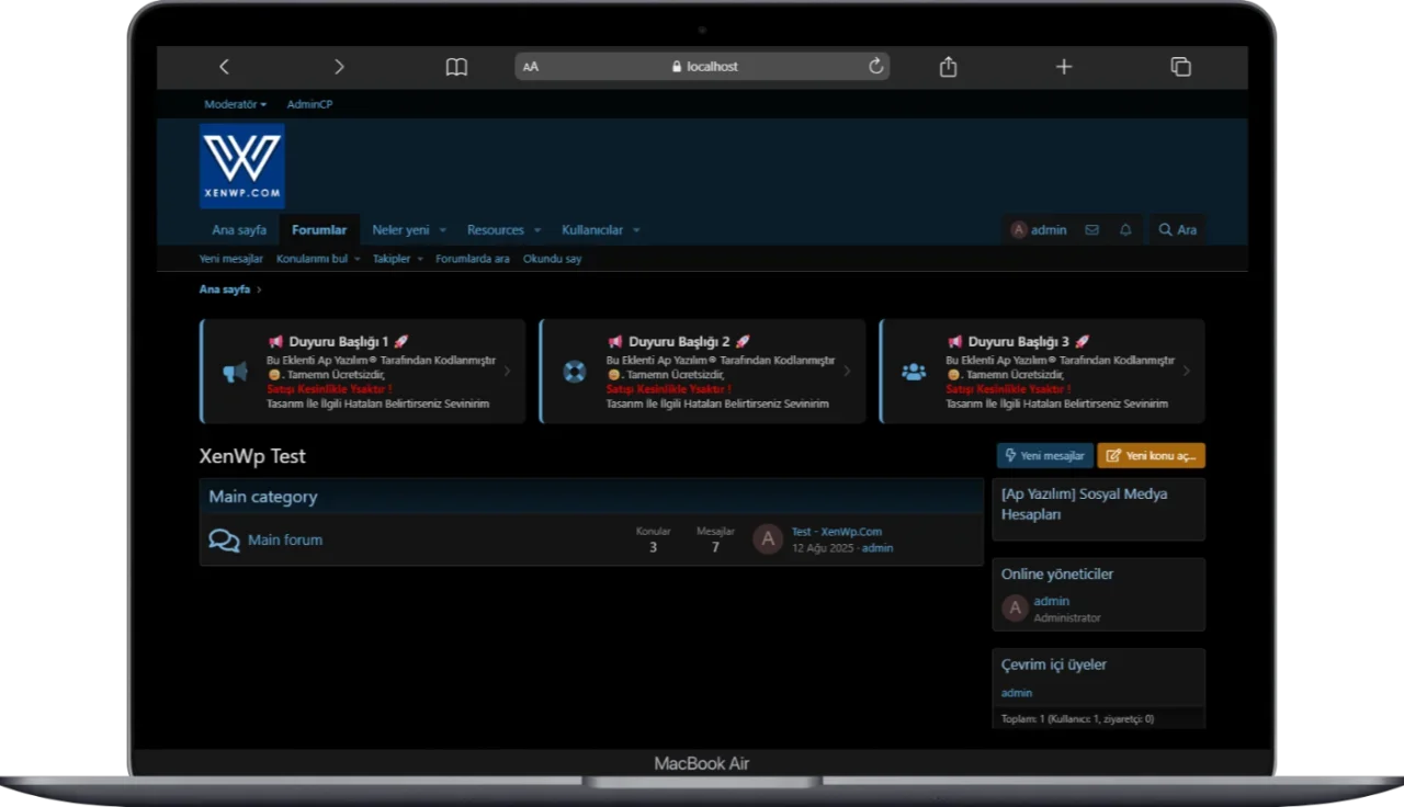 [5318.cm] [Ap Yazilim] Mini Announcement Blocks