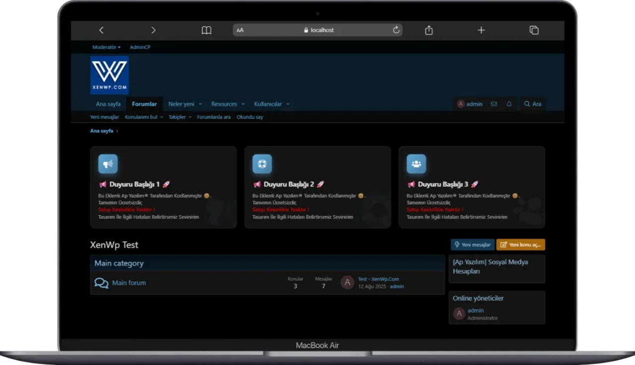 [5318.cm] [Ap Yazilim] Mini Announcement Blocks