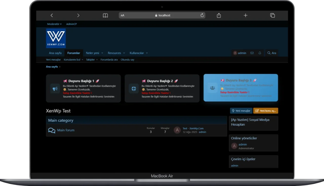 [5318.cm] [Ap Yazilim] Mini Announcement Blocks