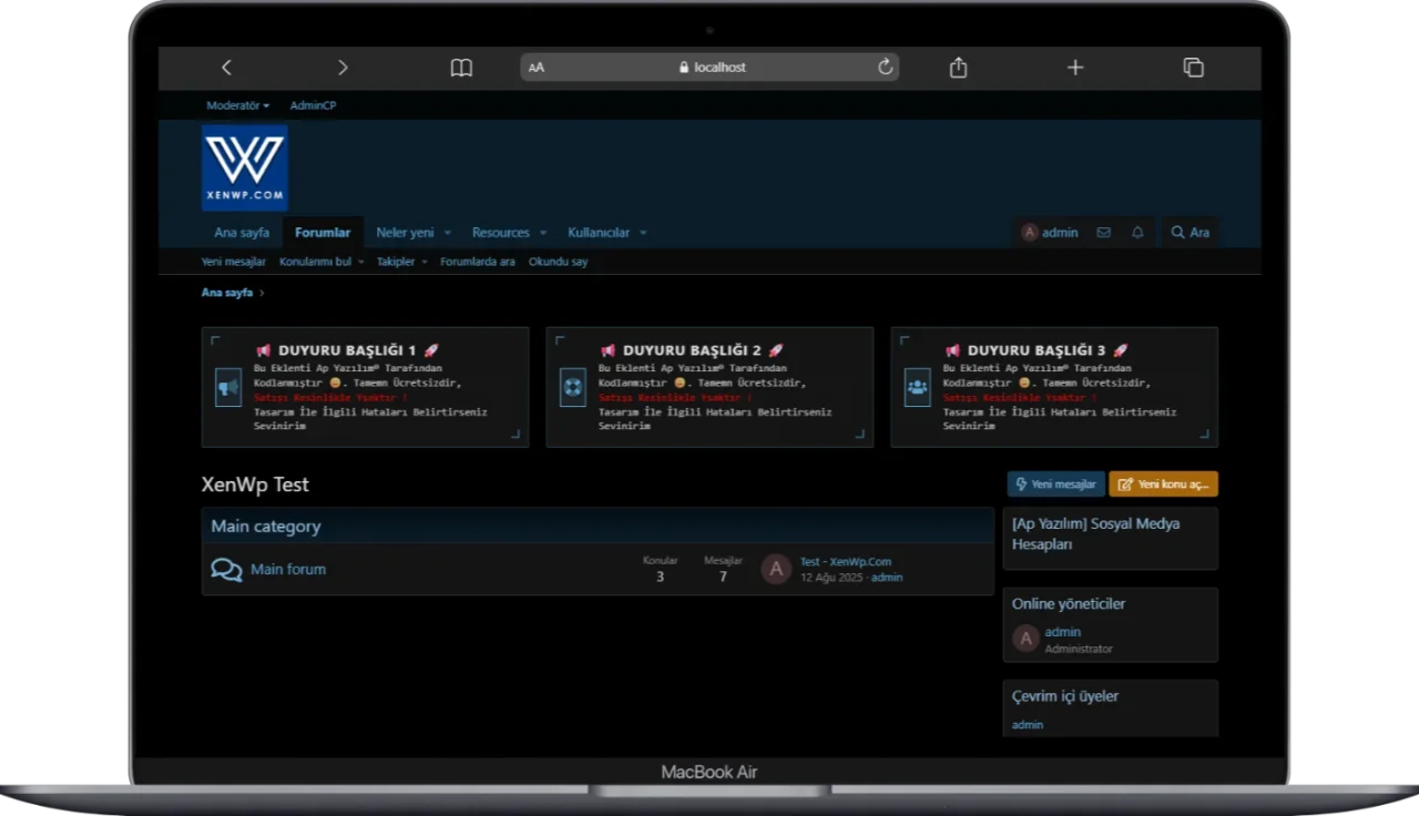 [5318.cm] [Ap Yazilim] Mini Announcement Blocks