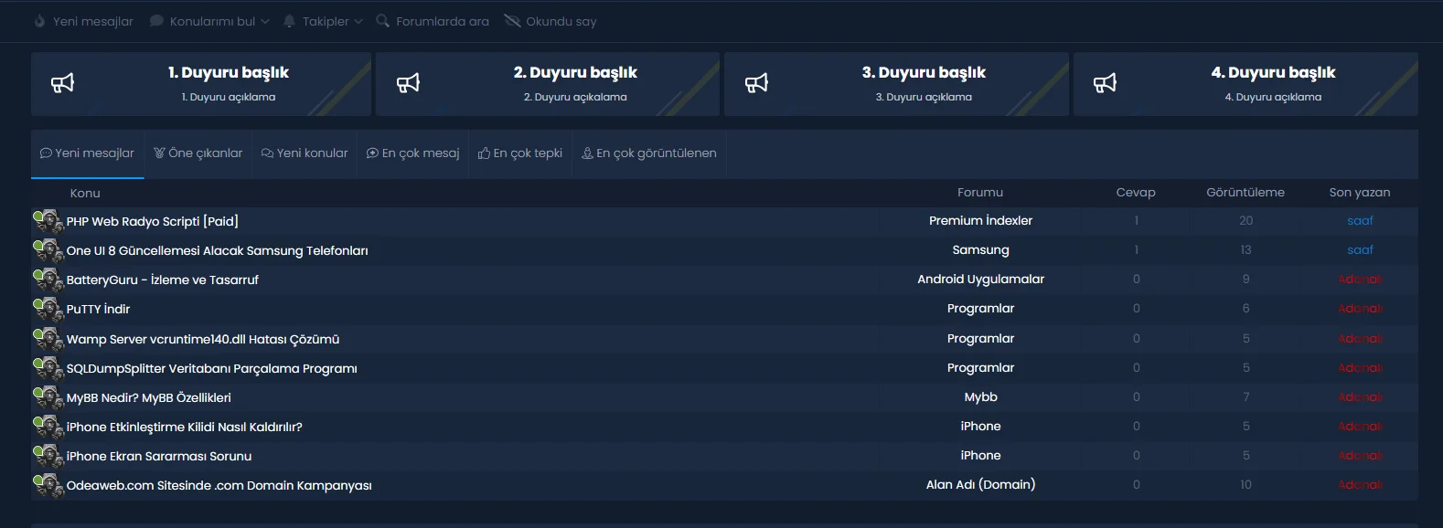 [XT] Duyuru Bloklari