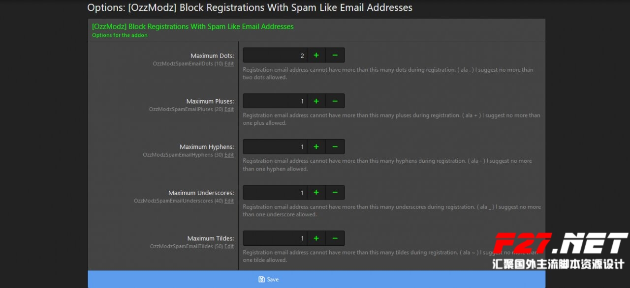 [5318.cm] [OzzModz] Block Registrations With Spam Like Email Addresses