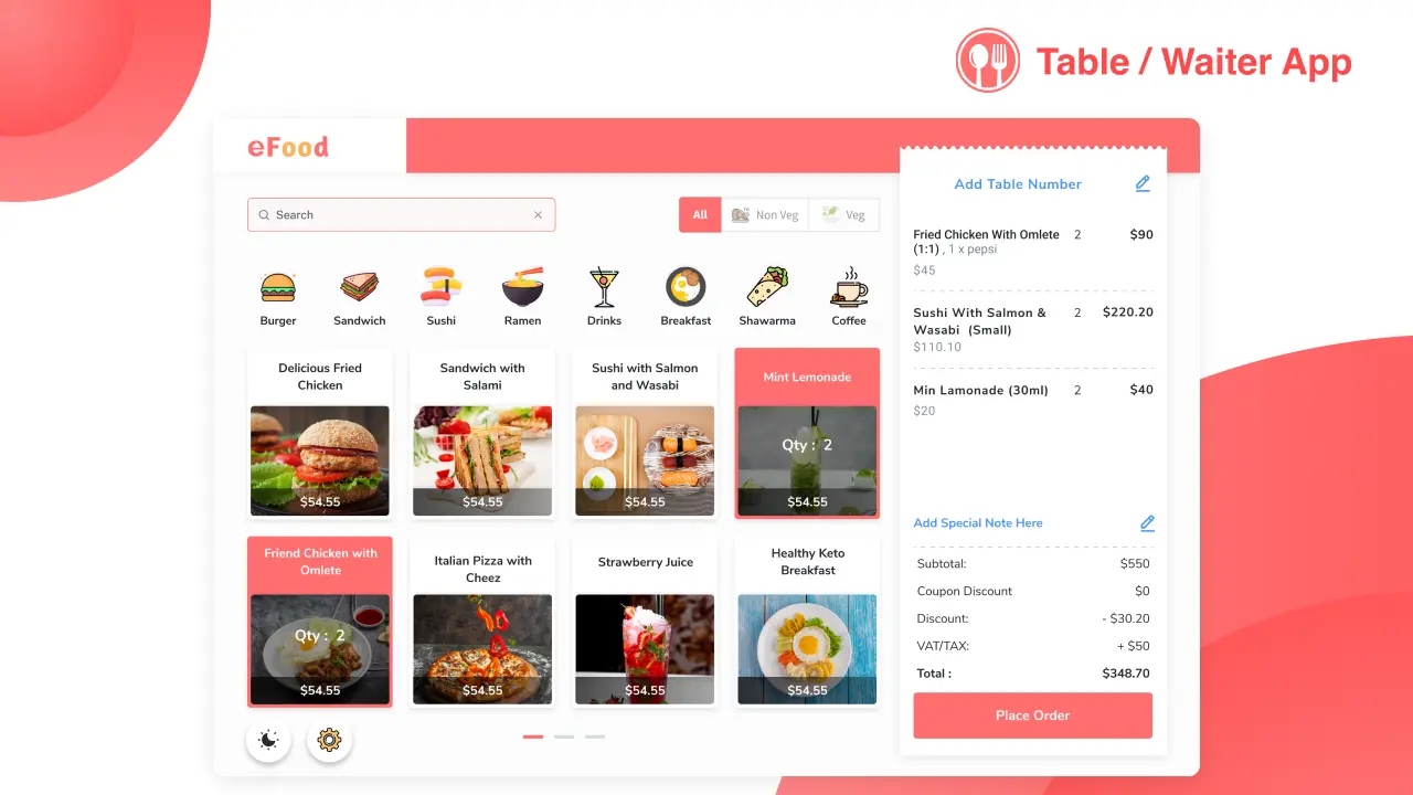 [5318.cm] eFood - Table/Waiter App