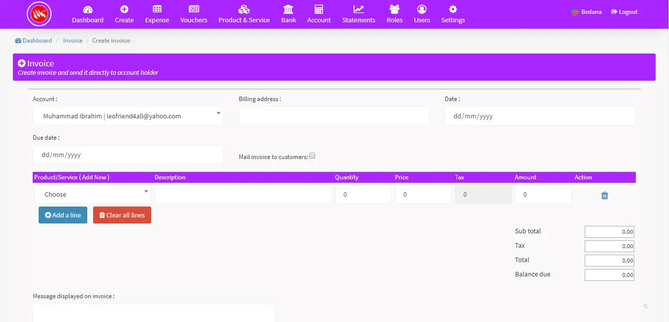 [5318.cm] Bedana - Selling, Purchasing and Invoicing application