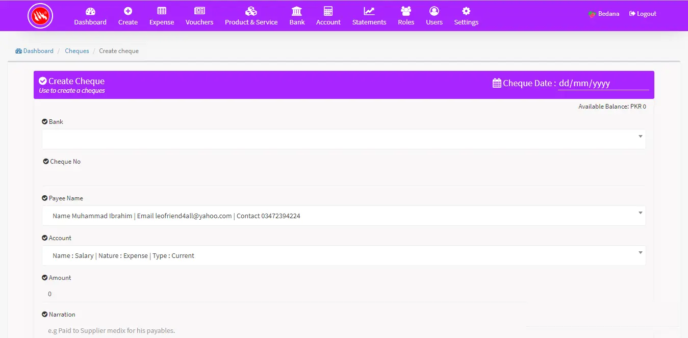 [5318.cm] Bedana - Selling, Purchasing and Invoicing application