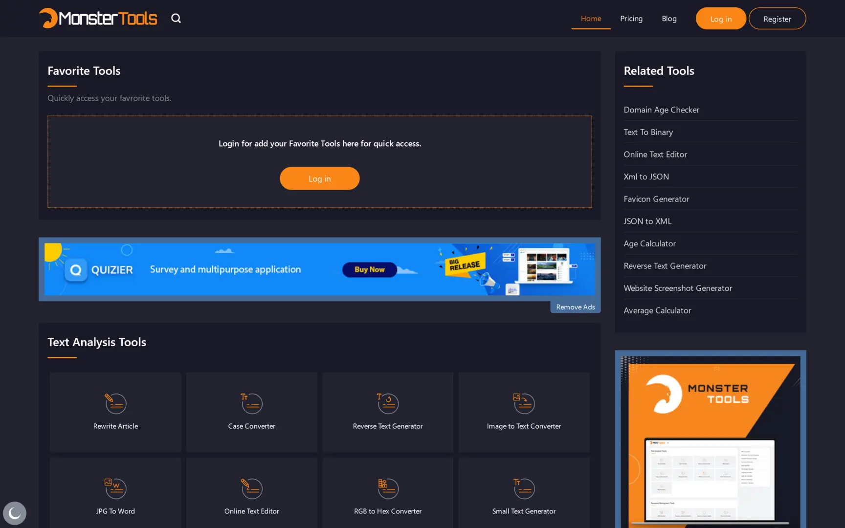 [5318.cm] MonsterTools：一体化SEO和Web工具包