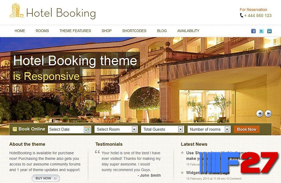 [5318.cm] Hoteller - Booking WordPress Theme
