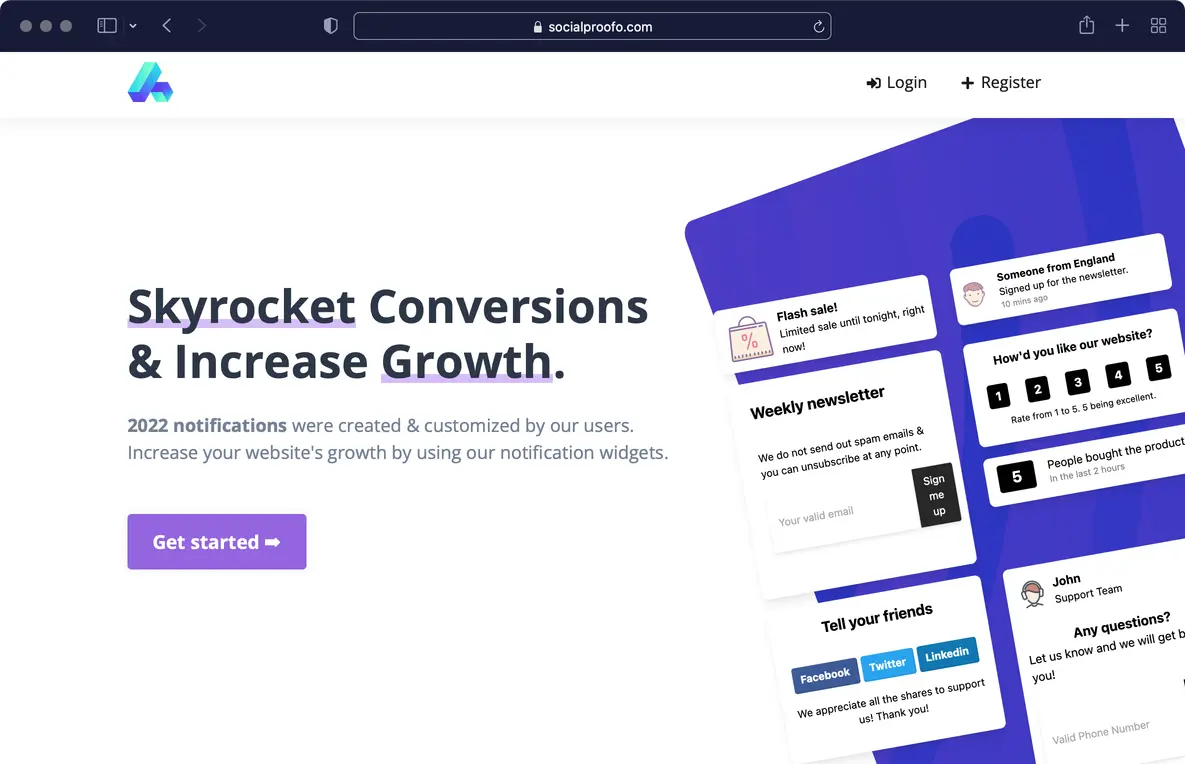 [5318.cm] 66socialproof - Social Proof & FOMO Widgets Notifications (SAAS)